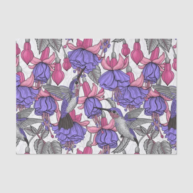 Hummingbird garden in melrose and pink seidenpapier (Vorderseite)