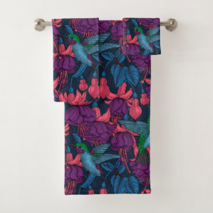 Hummingbird garden in purple and blue