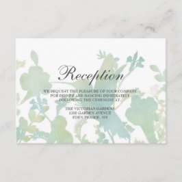 Hummingbird Garden Watercolor Hochzeitsempfang Begleitkarte
