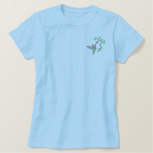 Hummingbird Garten Besticktes T-Shirt