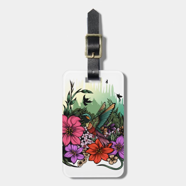 Hummingbird Garten Gepäckanhänger (Vorderseite vertikal)