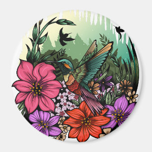 Hummingbird Garten Magnet