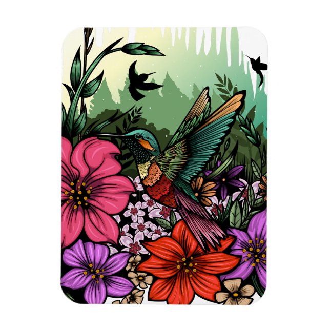 Hummingbird Garten Magnet (Vertikal)