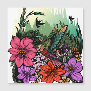 Hummingbird Garten Magnetkarte