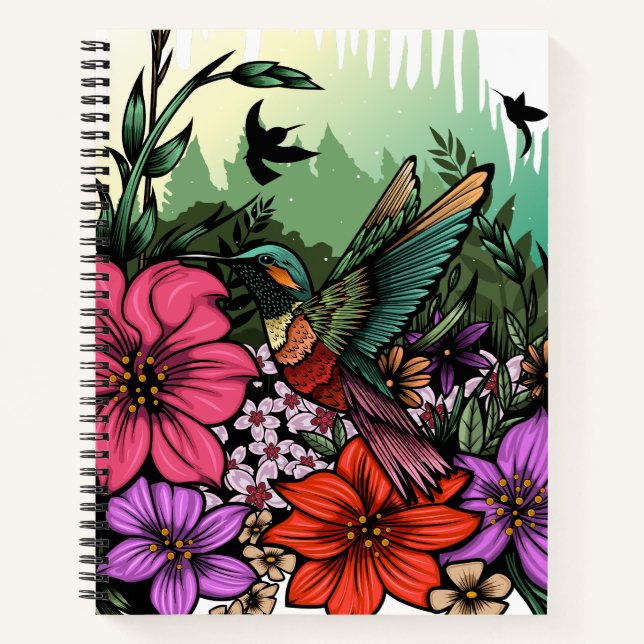 Hummingbird Garten Notizbuch (Vorderseite)