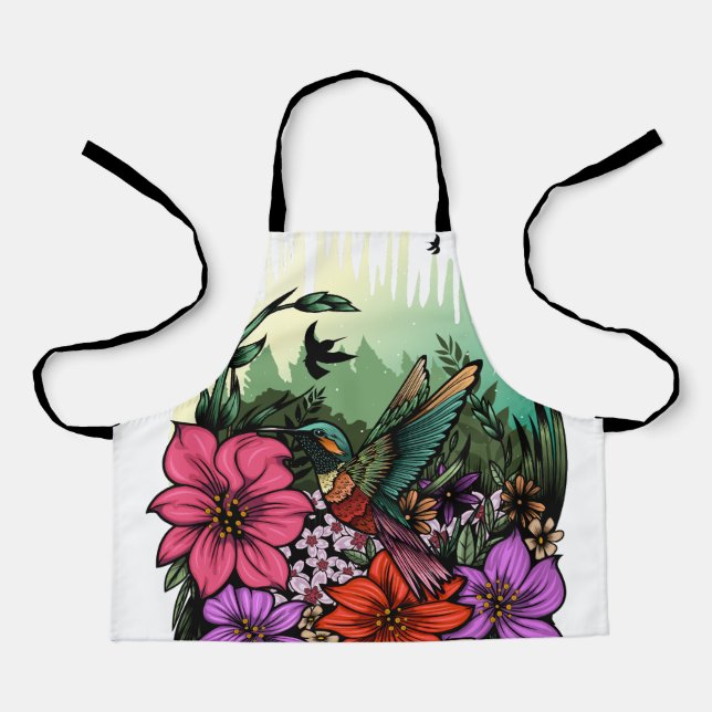 Hummingbird Garten Schürze (Vorderseite)