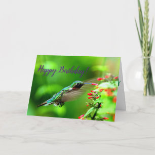 Hummingbird Geburtstag Karte