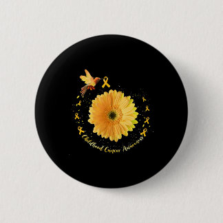 Hummingbird Gelbe Sonnenblume Kinderkrebs Krieg Button