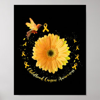 Hummingbird Gelbe Sonnenblume Kinderkrebs Krieg Poster