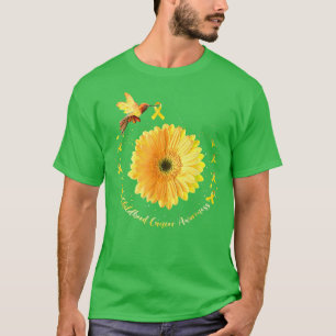 Hummingbird Gelbe Sonnenblume Kinderkrebs Krieg T-Shirt