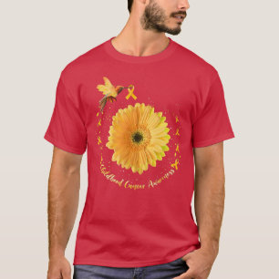 Hummingbird Gelbe Sonnenblume Kinderkrebs Krieg T-Shirt