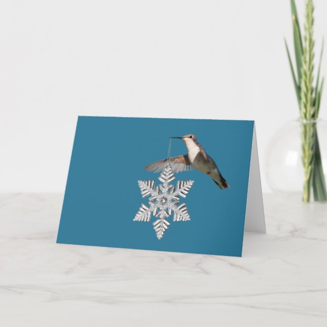 Hummingbird Greetings Feiertagskarte (Vorderseite)