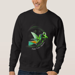 Hummingbird hält die grüne Ribbon-Nierenerkrankung Sweatshirt