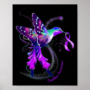 Hummingbird Halten Sie Lila Multifunktionsleisten- Poster