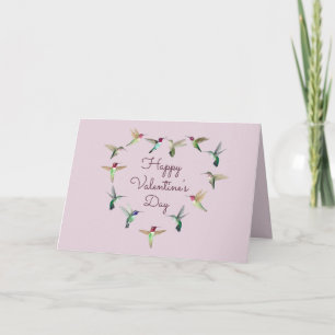 Hummingbird Heart Valentine's Day Card Karte