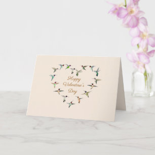 Hummingbird HerzValentinstag Karte