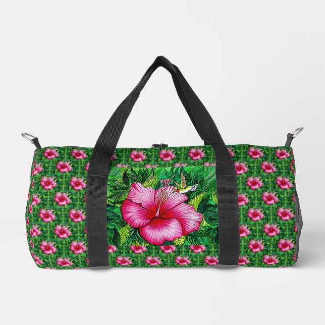 Hummingbird Hibiscus Duffle Bag (Vorderseite)