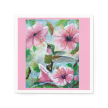 Hummingbird & Hibiskus Paper & Cloud Napkins