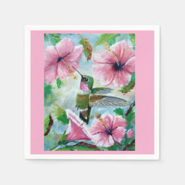 Hummingbird & Hibiskus Paper & Cloud Napkins Serviette