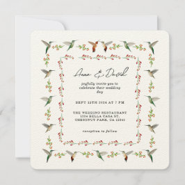 Hummingbird Hochzeitseinladung
