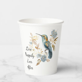 Hummingbird Hydrangea Blume Pappbecher