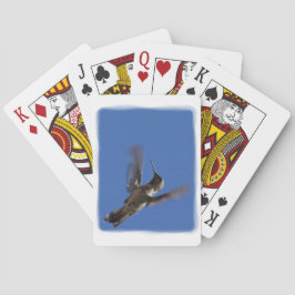 Hummingbird im Flugweißen Rand Spielkarten