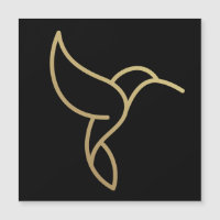 Hummingbird im Monoline Style - Gold im Schwarzen 