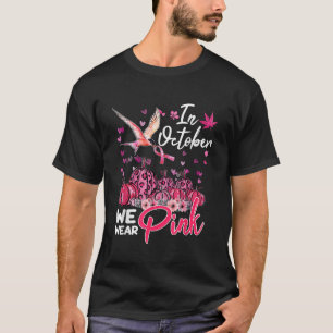 Hummingbird im Oktober tragen wir rosa Brustkrebs T-Shirt