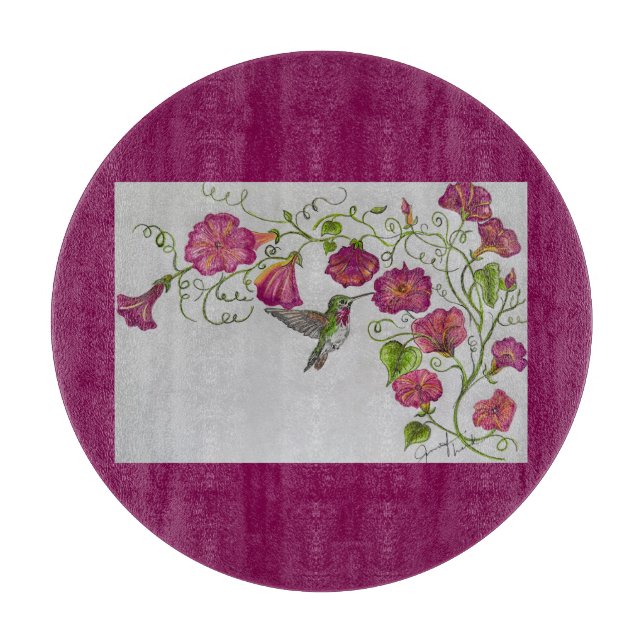 Hummingbird im rosa Schneidebrett (Vorderseite)