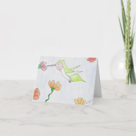 Hummingbird in der Blume Notecard Karte