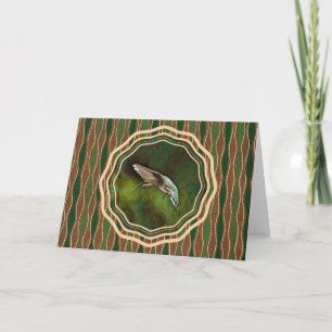 Hummingbird in Flight Art Note Card Karte