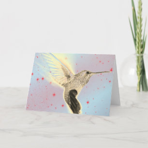 HUMMINGBIRD IN FLIGHT FLIGHT Faltenkarte Karte