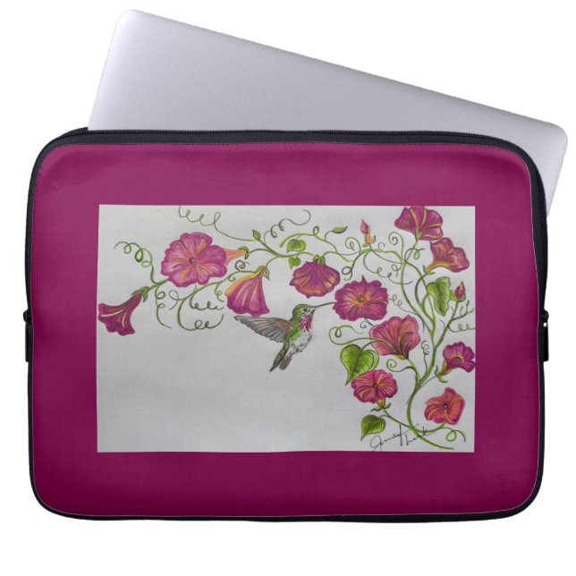 Hummingbird in rosa laptopschutzhülle (Vorderseite)