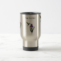 Hummingbird Iris Blume Travel Mug