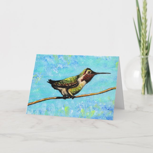 Hummingbird ist bereit zum Fliegen Karte (Vorderseite)