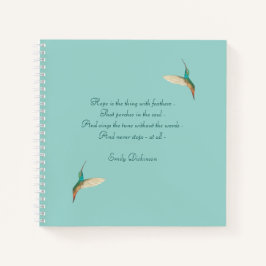 Hummingbird Journal mit Emily Dickinson Zitat Notizbuch