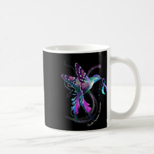 Hummingbird Lila Blue Ribbon Suizidverhütung Kaffeetasse