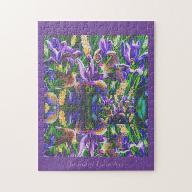 Hummingbird Lila Puzzle (Vertikal)