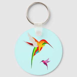 Hummingbird Mama und Baby Key Chain Schlüsselanhänger