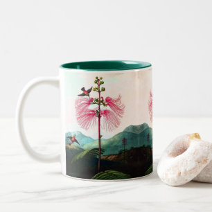 Hummingbird mimosa tree bird Vintag Hefe Zweifarbige Tasse