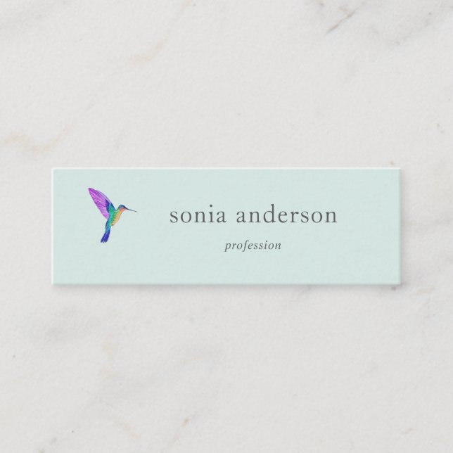 Hummingbird Mini Business Card Mini Visitenkarte (Vorderseite)