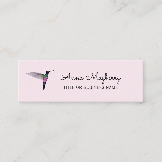 Hummingbird Mini Business Card Mini Visitenkarte (Vorderseite)