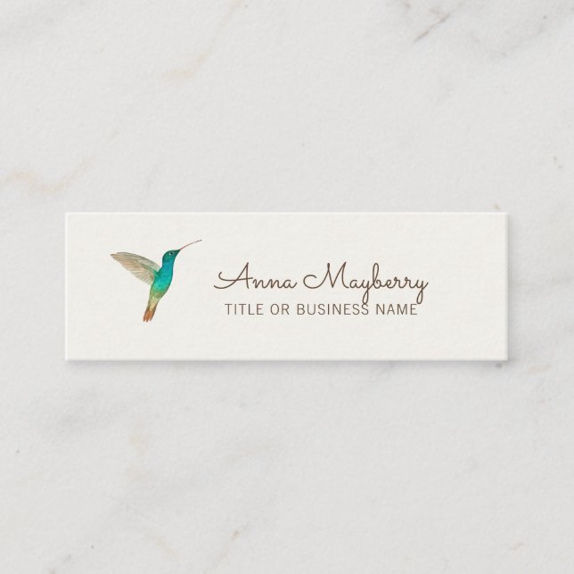 Hummingbird Mini Business Card Mini Visitenkarte (Vorderseite)