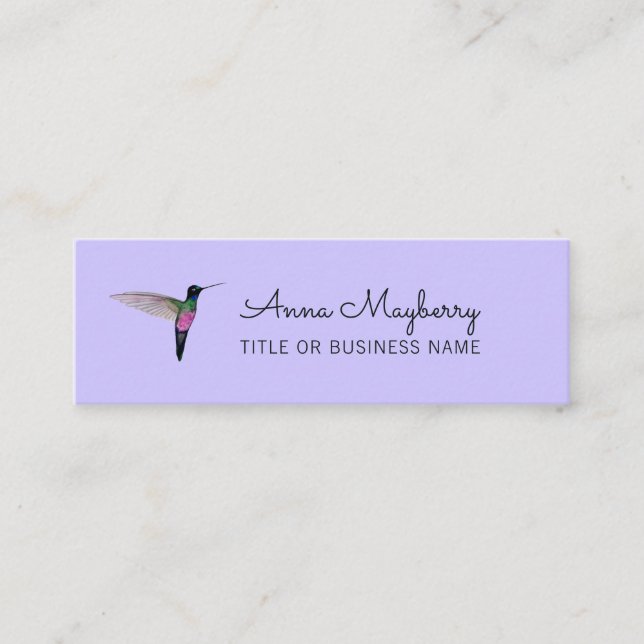 Hummingbird Mini Business Card Visitenkarte (Vorderseite)