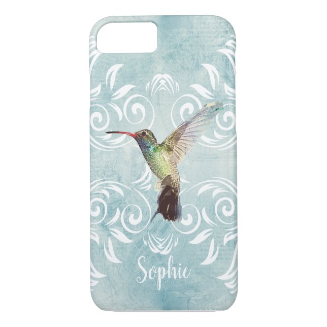 Hummingbird mit Geblüht Hintergrund Case-Mate iPhone Hülle (Rückseite)