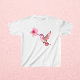 Hummingbird mit Hibiskus-Blume T-Shirt