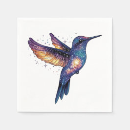 Hummingbird mit Sternenhimmel-Galaxy-Vogel Serviette