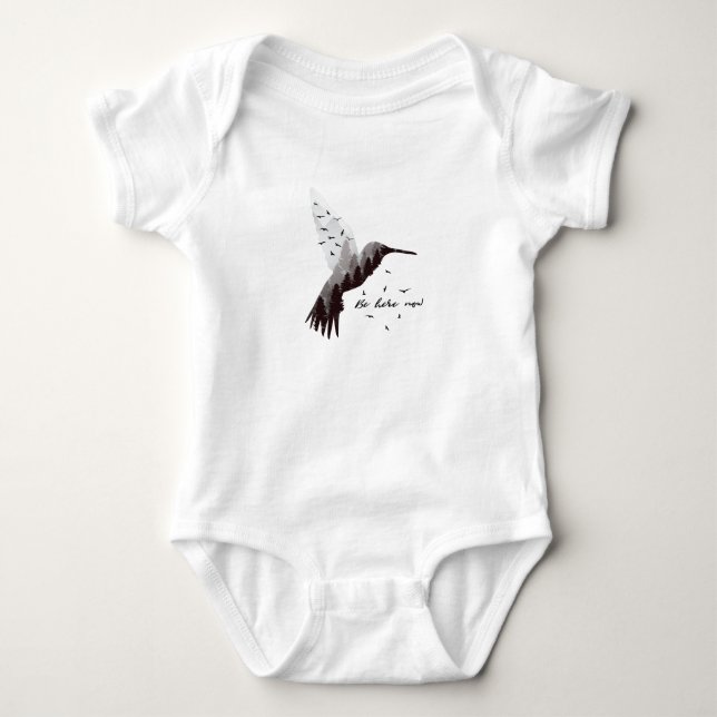 Hummingbird mit Wald Baby Strampler (Vorderseite)