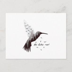 Hummingbird mit Wald Postkarte