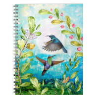Hummingbird Morning Sunrise Watercolor Natur